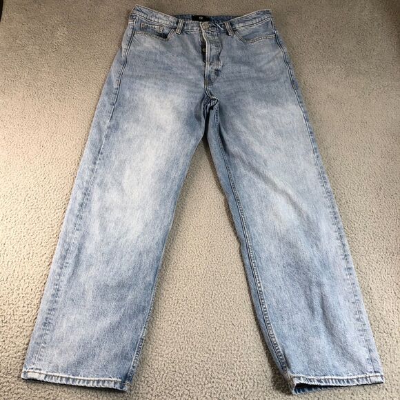 Banana Republic‎ Jeans Mens 31 Blue Button Fly Denim Preppy Rocker Straight - Picture 1 of 10